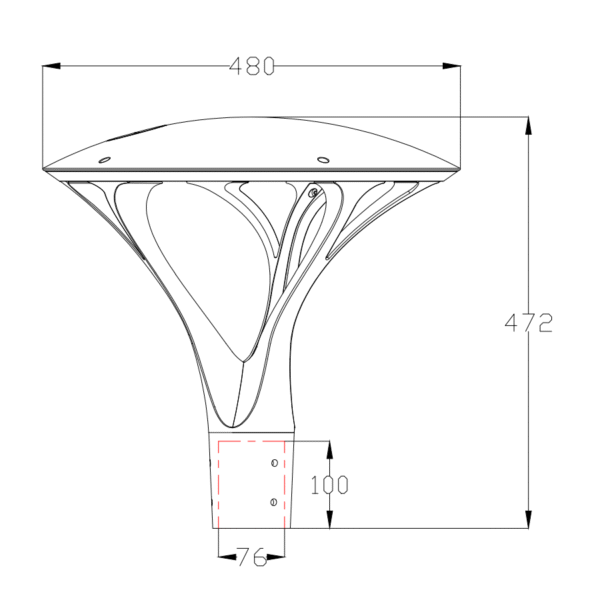 Modern Aluminum LED Garden Courtyard Light | 50W / 60W | IP65 / IP66 | Landscape Pathway Lighting