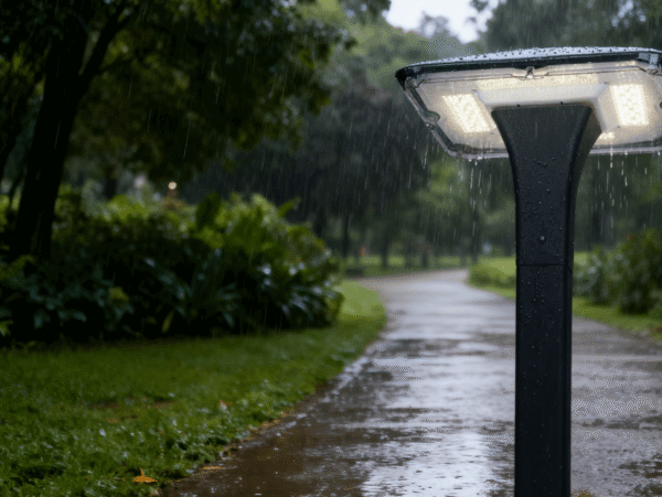 Aluminum IP65 Waterproof Solar Garden Light Outdoor Landscape Villa Courtyard LED Bollard Light