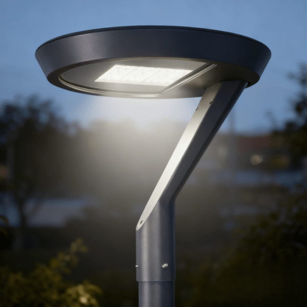 生成路灯应用效果图 (3) Outdoor Landscape LED Bollard Light - Fashion Die-Casting Aluminum Garden Pole Top Lamp