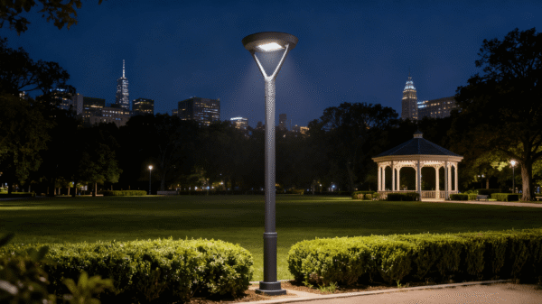 谷歌庭院灯网站场景图制作 (5) Die Casting Aluminium LED Garden Light 30w 40w 60w 90w 100w Garden Lighting Park Garden Lamp for square Led Pole Top Light